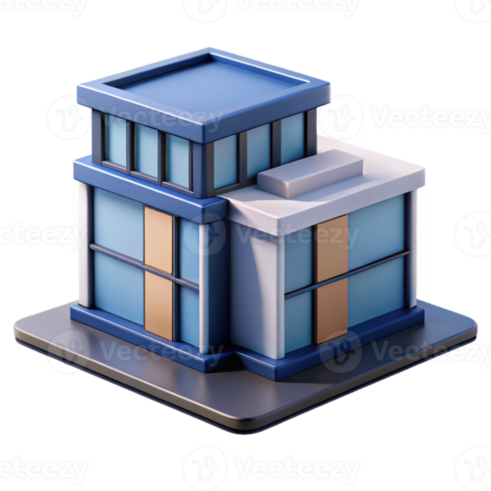 timeless avant-garde Concept art style, isolated cutout of a single, self-assembling, modular building unit with Transparent Background museum quality png