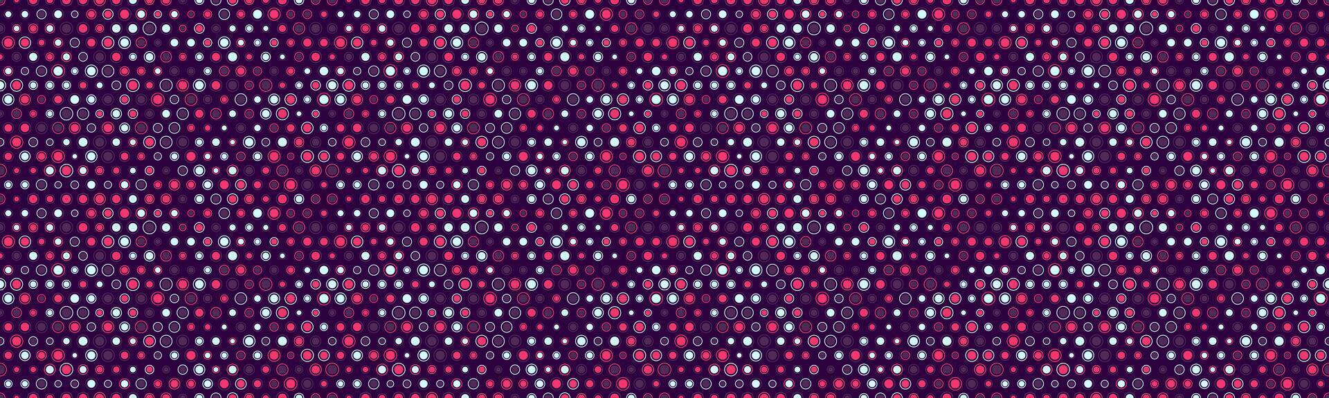 Abstract seamless pattern with vibrant pink and purple dots. Ideal for backgrounds, textiles, or digital designs. Subtle diagonal lines create visual texture and movement. vector