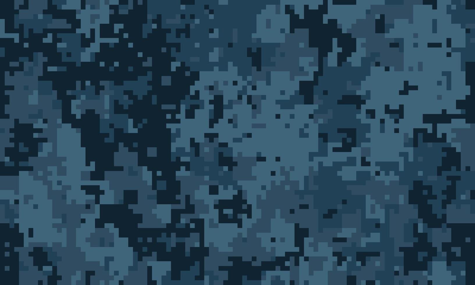 Abstract digital camouflage pattern in navy blue shades. Ideal for backgrounds, textiles, and militarythemed designs. vector