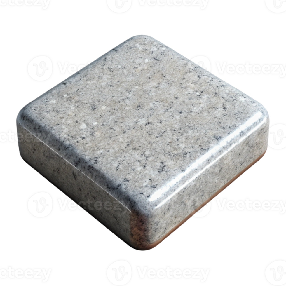 quintessential renaissance Ultra-detailed, photorealistic isolated cutout of a single, polished, granite floor tile with Transparent Background artisan png
