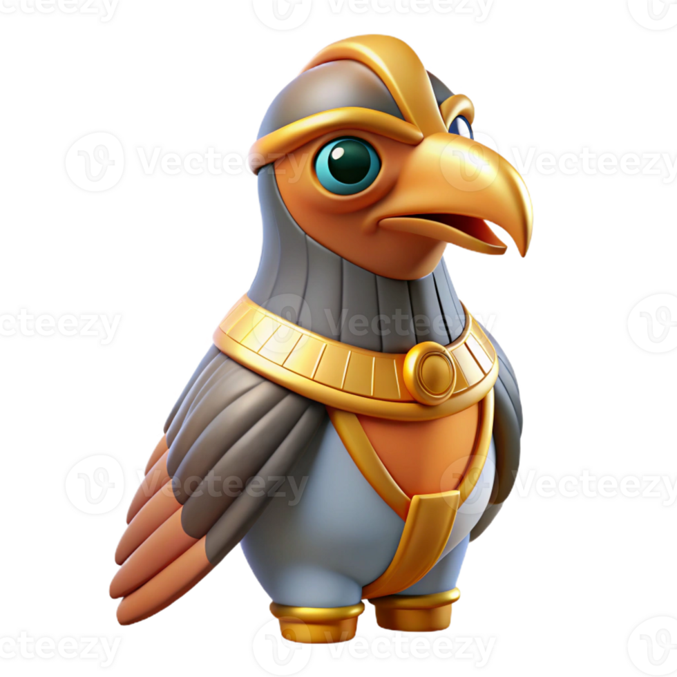 picturesque tropical Horus, Egyptian falcon god, with Transparent Background premium png