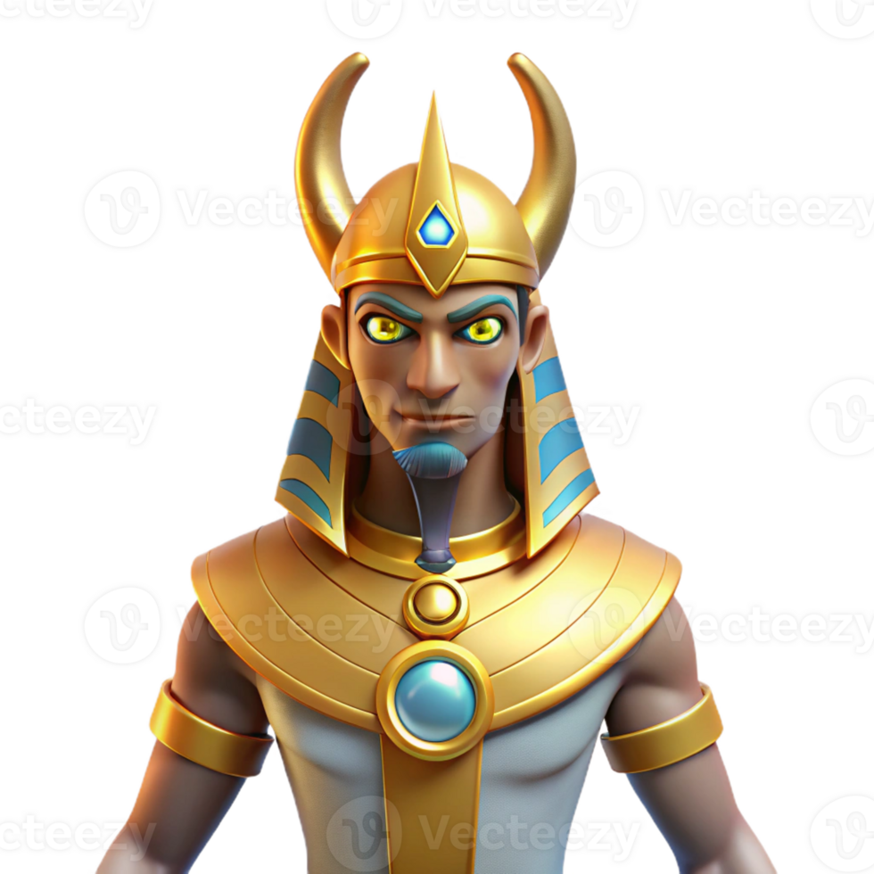 pristine passionate vintage Osiris, Egyptian god of the underworld, with Transparent Background elite png