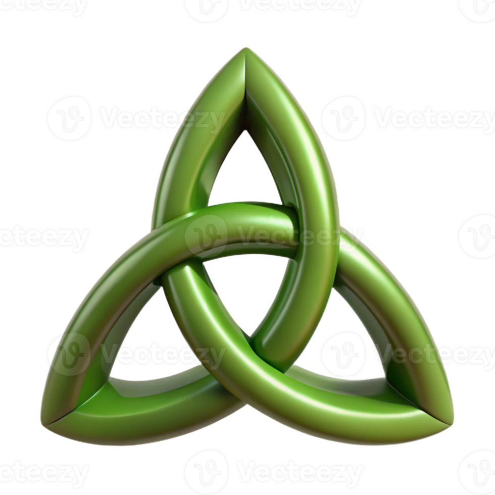 picturesque mysterious futuristic Triquetra, Celtic symbol, with Transparent Background genuine png