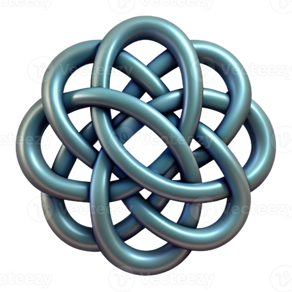 quintessential futuristic Celtic Knot, intricate design, with Transparent Background high quality png
