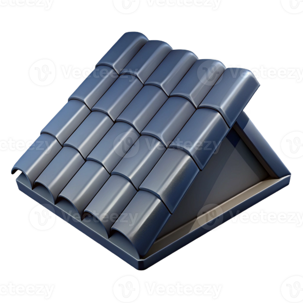 spectacular artistic Ultra-detailed, photorealistic isolated cutout of a single, slate roof shingle with Transparent Background refined png