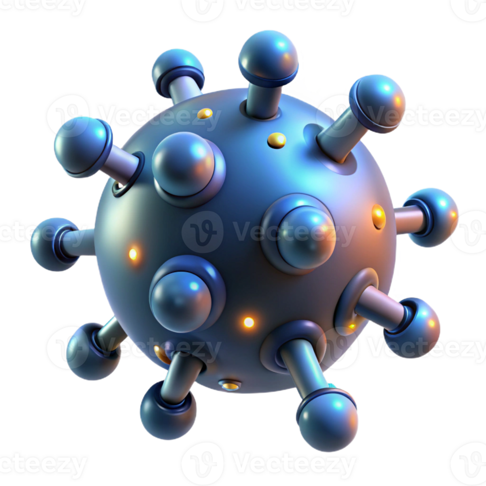 striking bold futuristic Medical nanobot swarm with glowing particles and microscopic detail with Transparent Background high resolution png