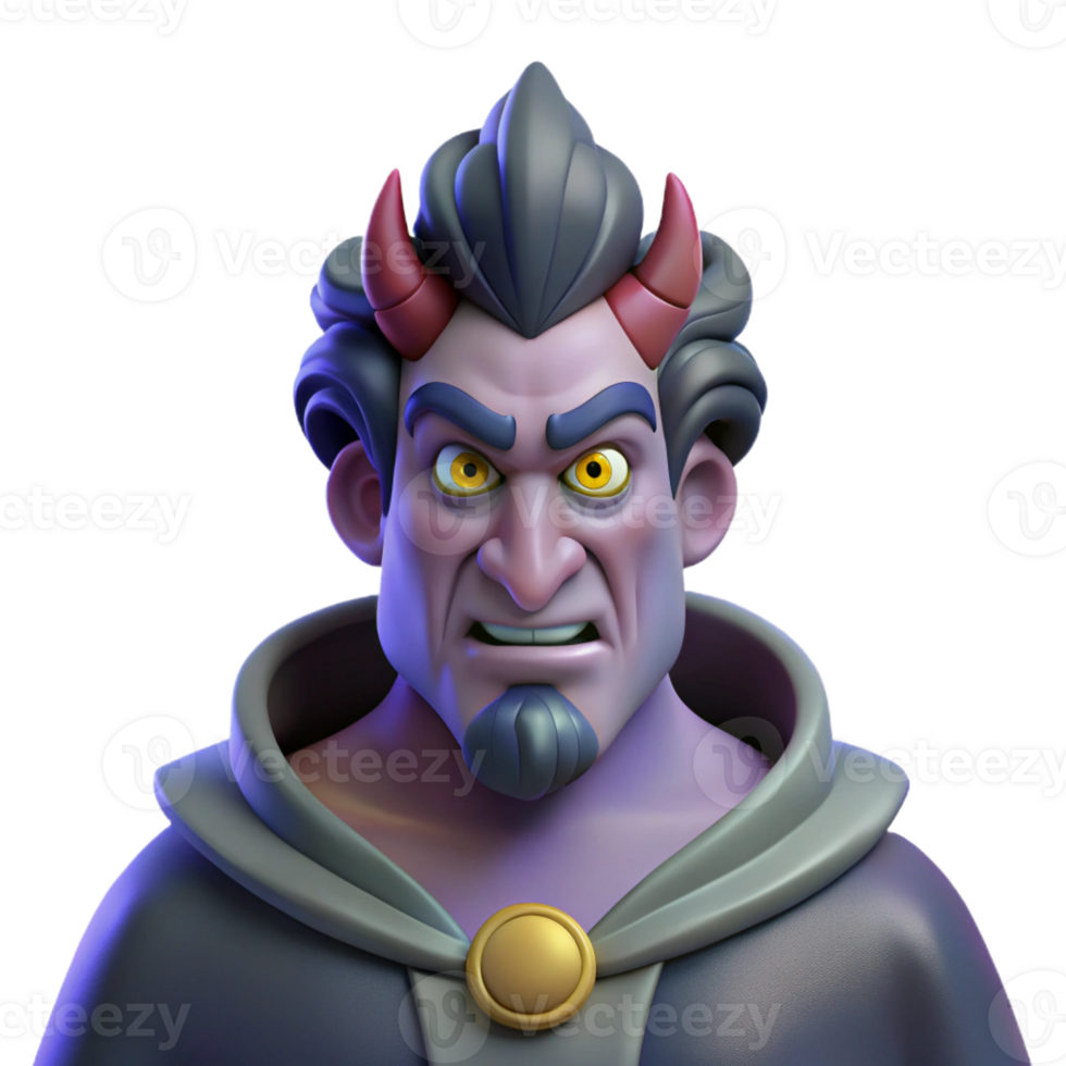 serene mysterious art deco Hades, God of the Underworld, stern expression, with Transparent Background sharp png