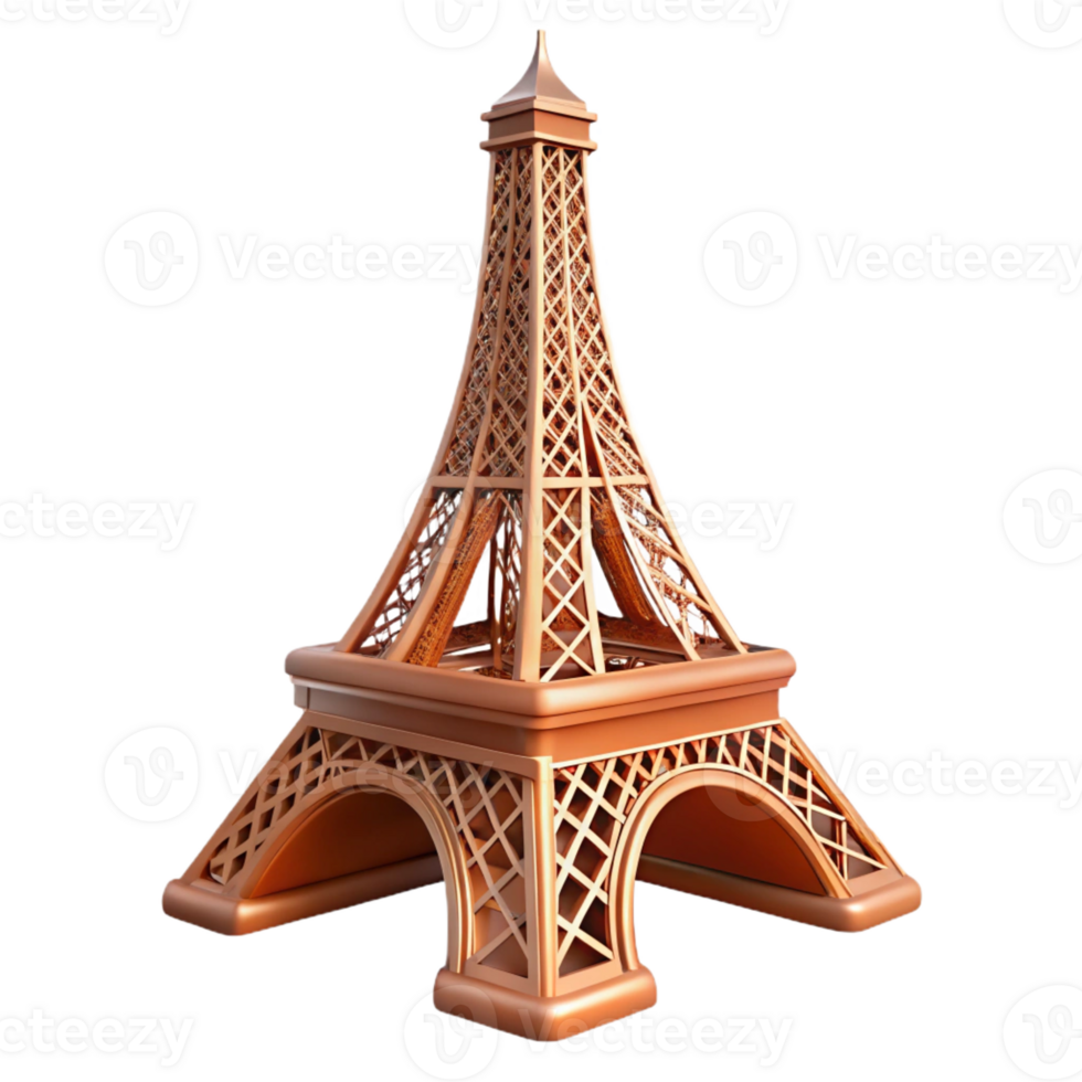 pristine inspired Eiffel Tower lattice section, with Transparent Background png