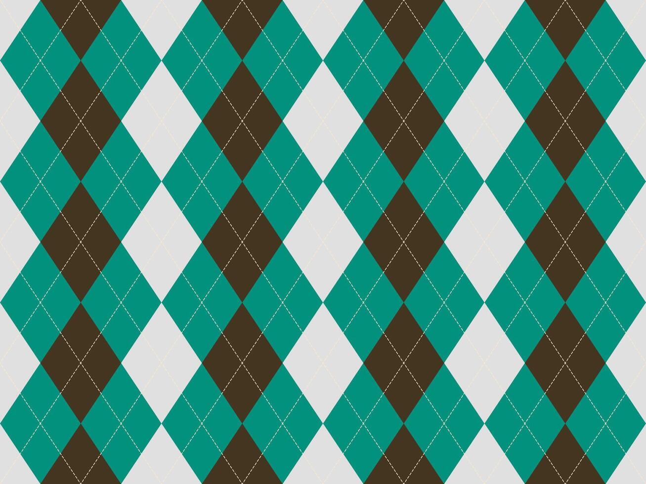 A green and brown argyle pattern vector