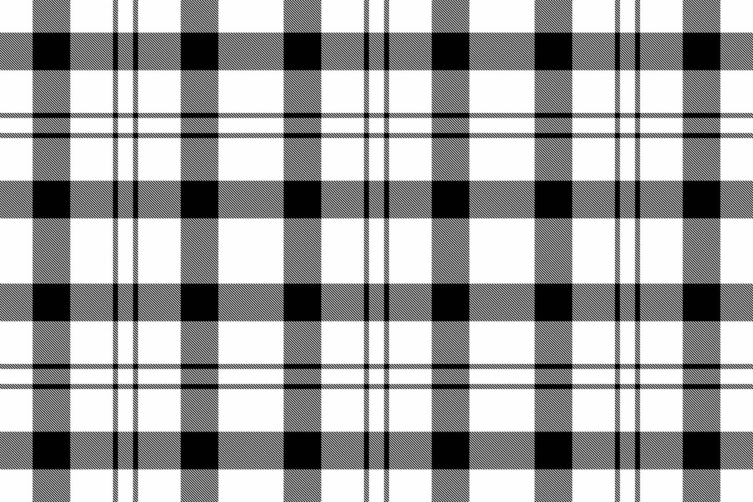 Classic black and white plaid pattern. Perfect for textiles, website backgrounds, or any project needing a timeless, structured design. vector