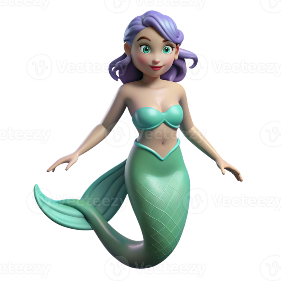 stunning exceptional Siren, alluring sea nymph, with Transparent Background png