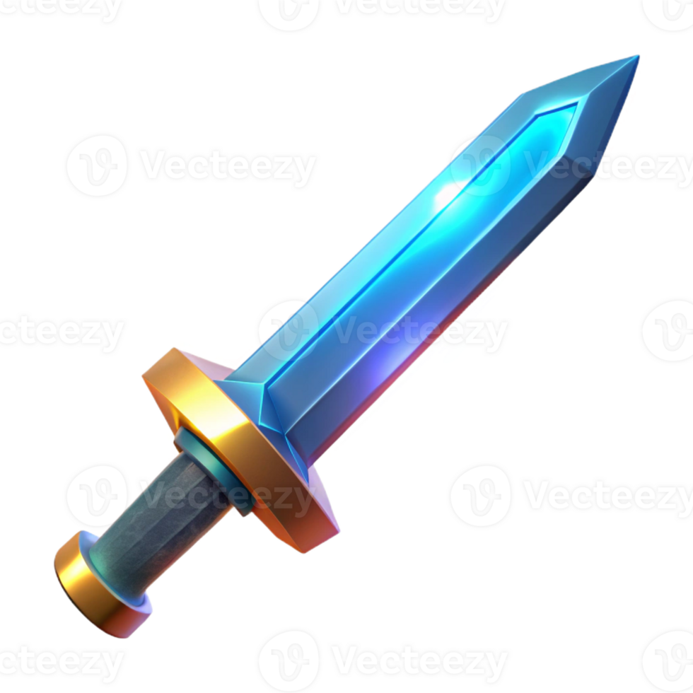 unforgettable artistic Concept art style, isolated cutout of a high-tech, energy-based sword with a glowing blade with Transparent Background 8K png