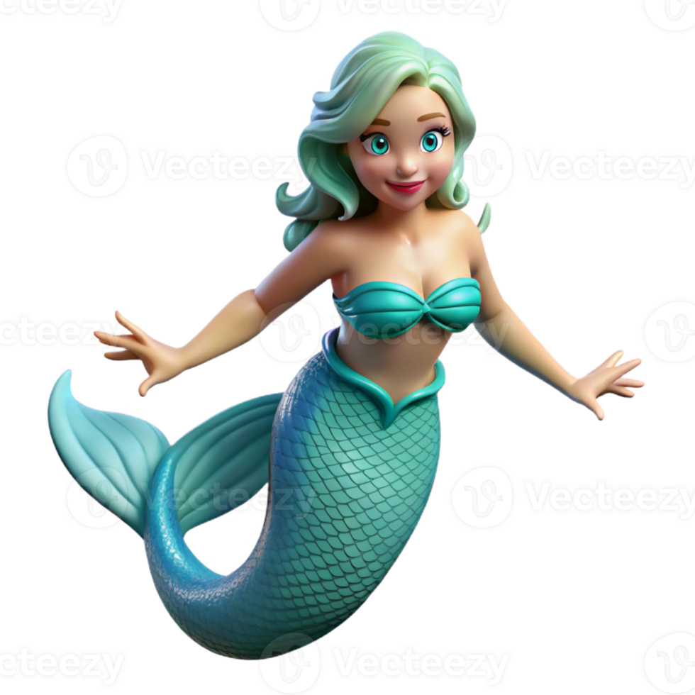 notable gothic Siren, alluring sea nymph, with Transparent Background 4K png