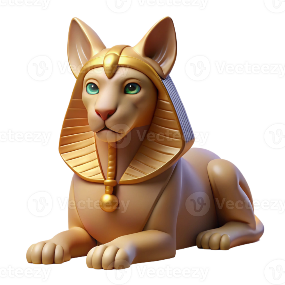 striking distinguished Sphinx, enigmatic creature with riddles, with Transparent Background png