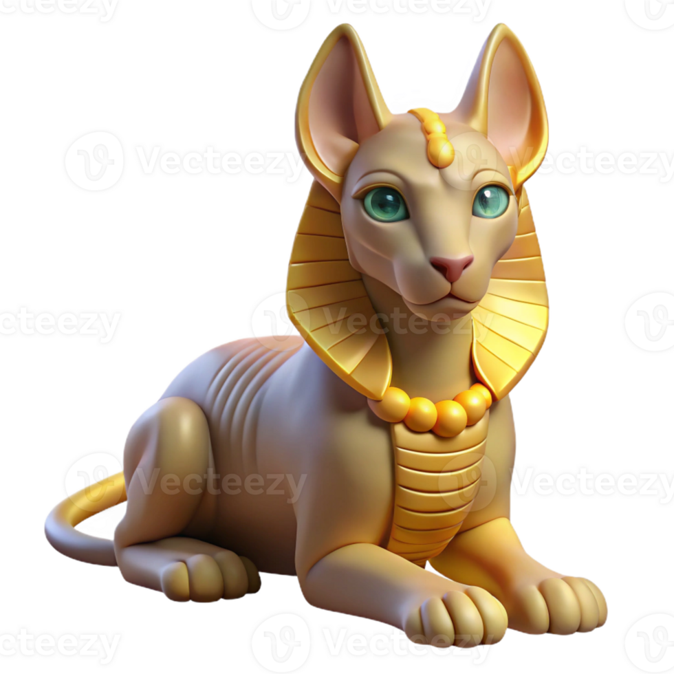 signature bohemian Sphinx, enigmatic creature with riddles, with Transparent Background sharp png
