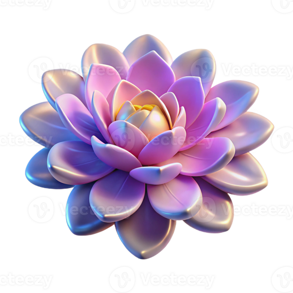 timeless geometric Photorealistic, ultra-detailed, hyper-specific professional render of a single, genetically modified alien flower with luminous petals with Transparent Background professional png