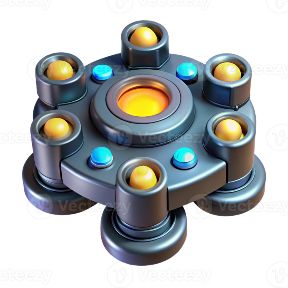 magnificent distinguished Advanced sensor array with multiple lenses and glowing indicators with Transparent Background png