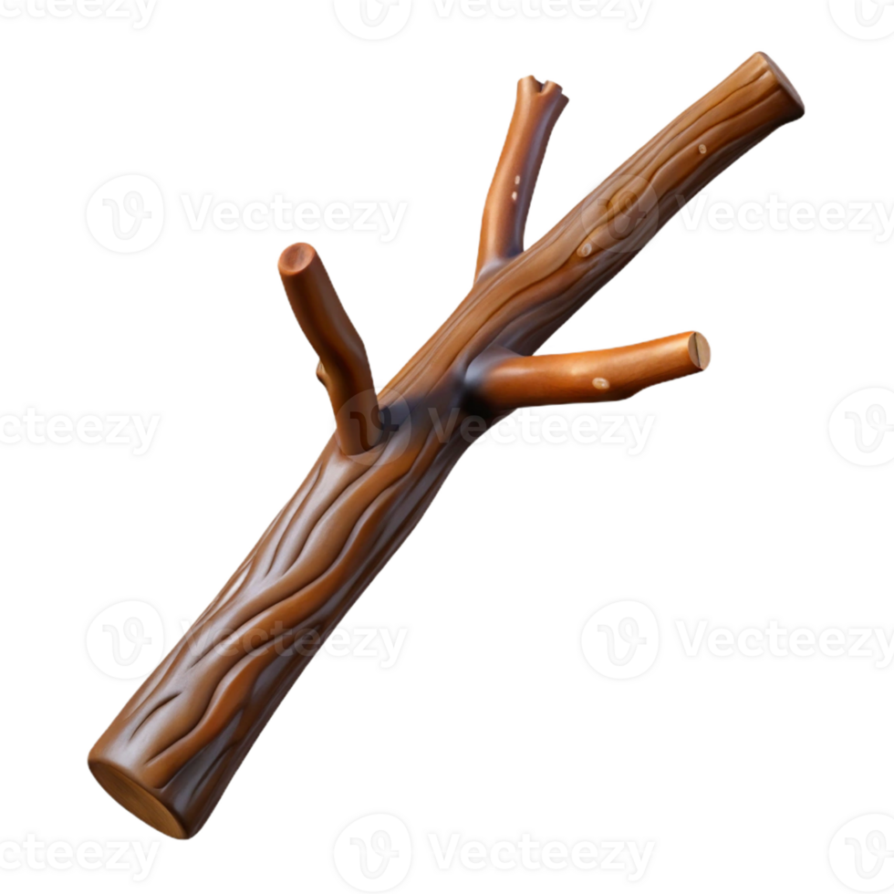 stunning notable Isolated cutout, concept art style, hyper-specific rendering of a single, dried twig with visible bark texture and knots with Transparent Background png