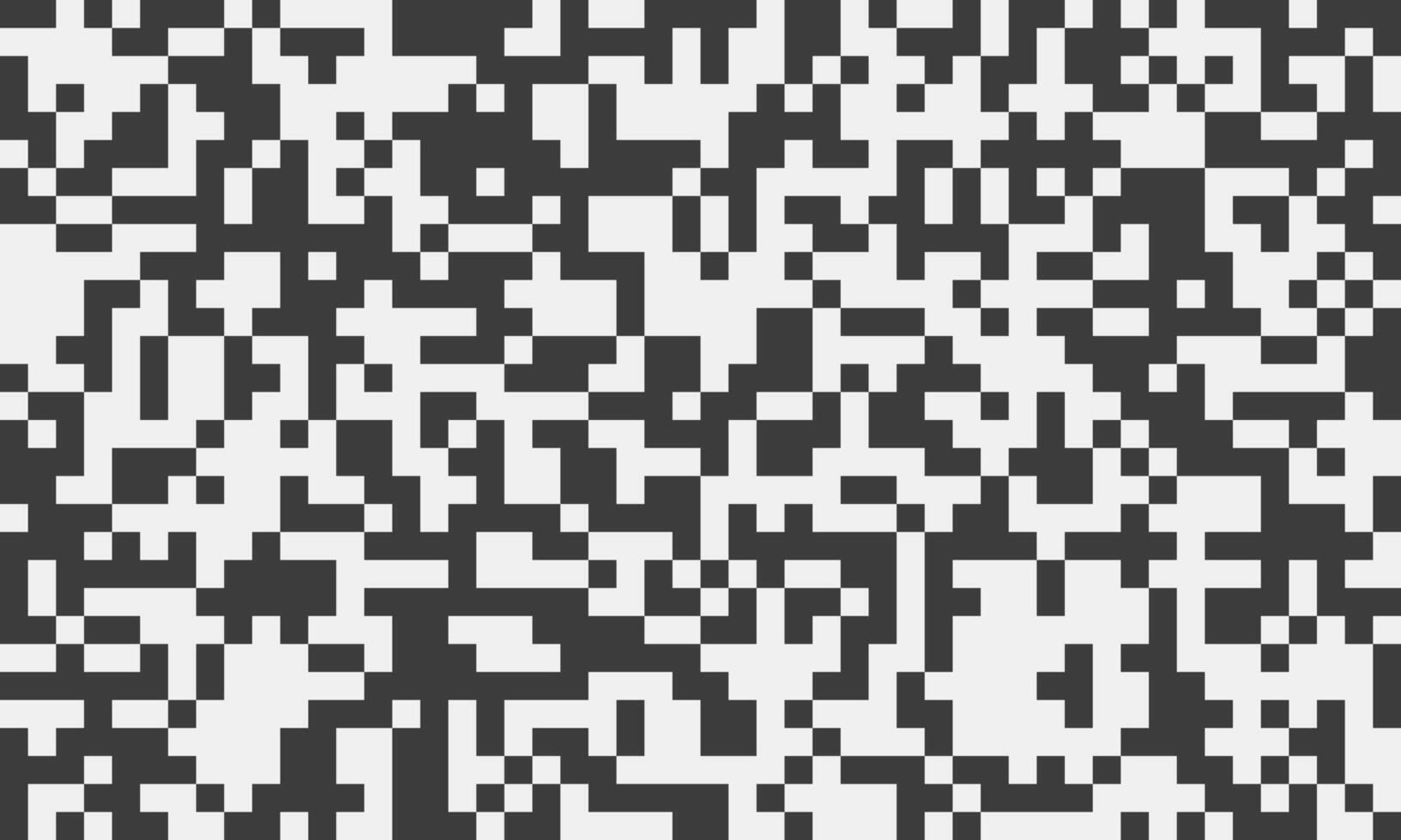 Abstract grayscale pixel art background. A chaotic yet visually appealing pattern, perfect for tech, data, or modern design projects. Represents complexity, digital information, or the unknown. vector
