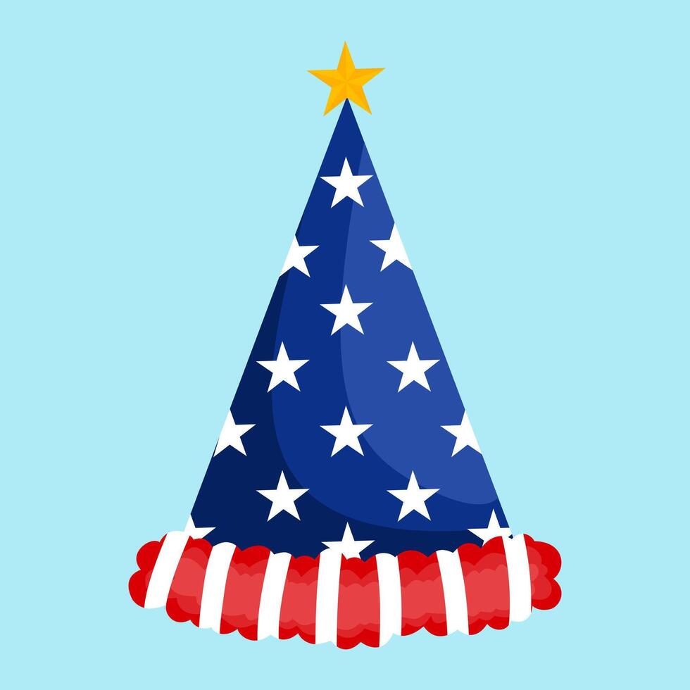 4th of July hat illustration for celebration vector