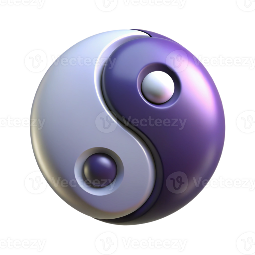 tranquil breathtaking Yin Yang symbol, Taoist philosophy, with Transparent Background luxury png