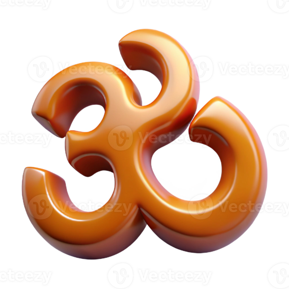 immaculate exemplary Om symbol, Hindu spiritual symbol, with Transparent Background png