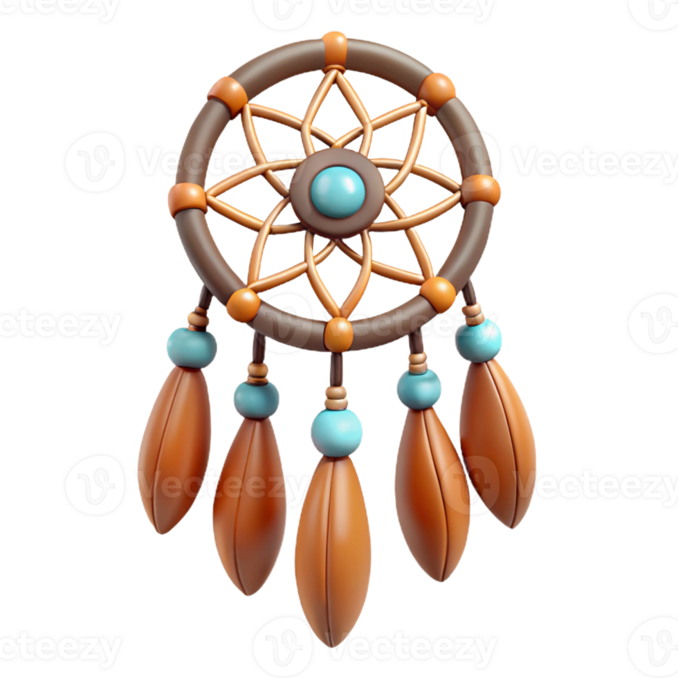magnificent distinguished Dreamcatcher, Native American charm, with Transparent Background png