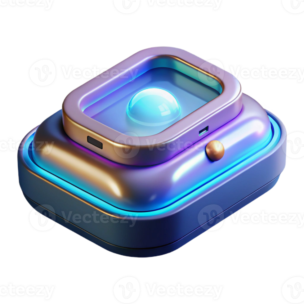 spectacular intense nordic Hyper-specific, professional render of a futuristic, sleek communication device with holographic display with Transparent Background fine detail png