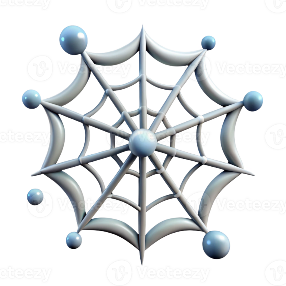 mesmerizing coastal Isolated cutout, concept art style, hyper-specific rendering of a single, delicate spider web with visible dew drops with Transparent Background crisp png