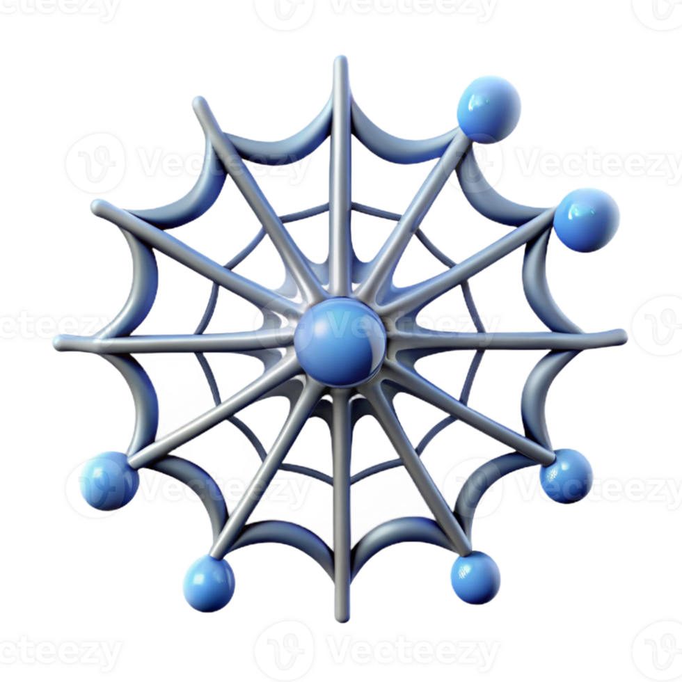 remarkable baroque Isolated cutout, concept art style, hyper-specific rendering of a single, delicate spider web with visible dew drops with Transparent Background genuine png