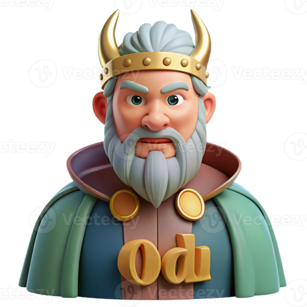 splendid acclaimed Odin, Norse Allfather, with Transparent Background png