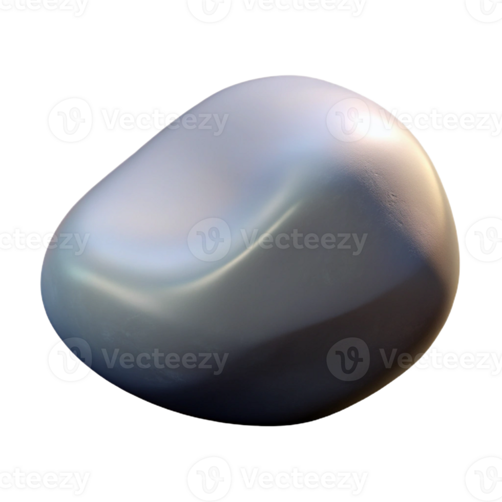 pristine standout Professional render, photorealistic, ultra-detailed image of a single, smooth river stone with natural color variations Isolated cutout with Transparent Background png