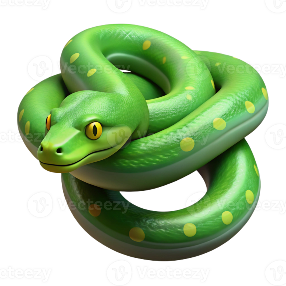 sought-after creative A slithering green tree python, with Transparent Background precision png