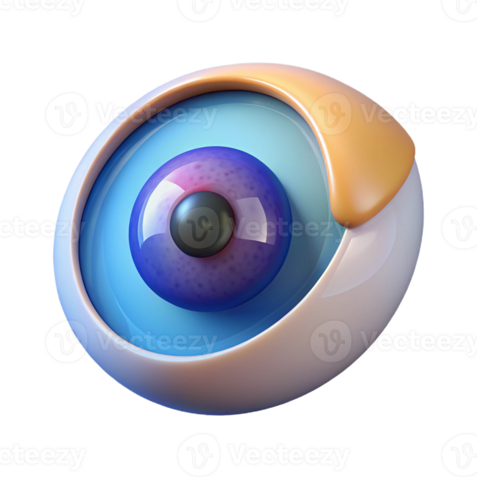 memorable avant-garde An abstract representation of a human eye with Transparent Background museum quality png