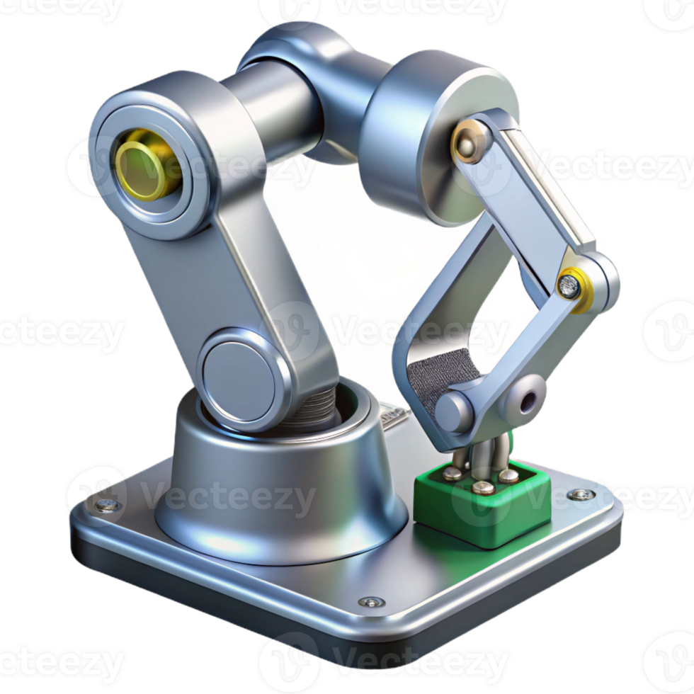 memorable renaissance Hyper-specific, professional render of a high-tech, silver robotic arm holding a circuit board with Transparent Background gallery standard png