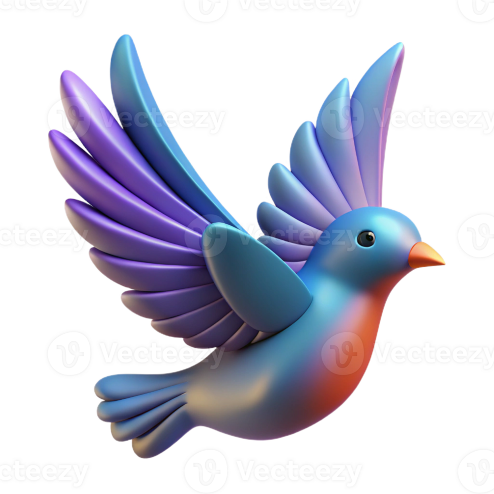 stunning remarkable A stylized, abstract bird in flight with Transparent Background png