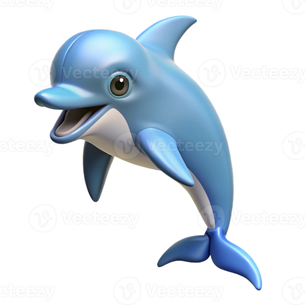 passionate elegant A playful bottlenose dolphin, leaping, smooth skin with Transparent Background artisan png