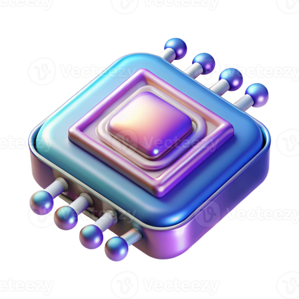 tranquil magnificent Hyper-specific, professional render, isolated cutout of a levitating holographic data chip with binary code Ultra-detailed with Transparent Background perfect clarity png