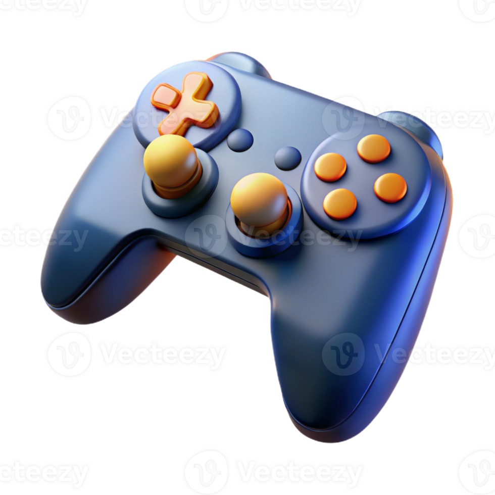 vibrant dramatic tropical Photorealistic, ultra-detailed, isolated cutout of a single, gaming controller with worn buttons with Transparent Background top-tier png