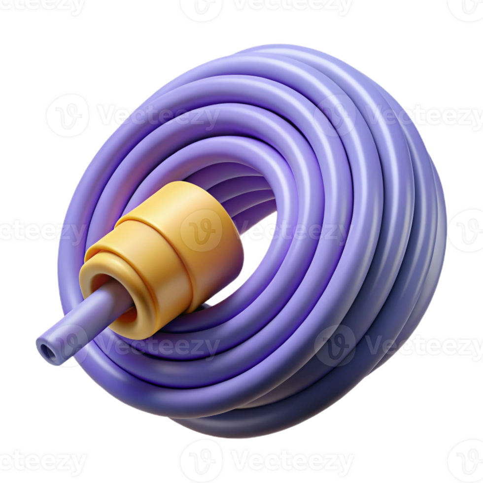 whimsical hypnotic Photorealistic, ultra-detailed, isolated cutout of a single, rolled-up network cable with Transparent Background 4K png
