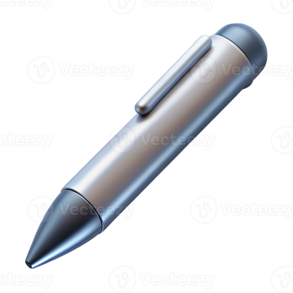 splendid calm traditional Hyper-specific, professional render of a sleek, silver stylus pen for a tablet with Transparent Background masterfully captured png