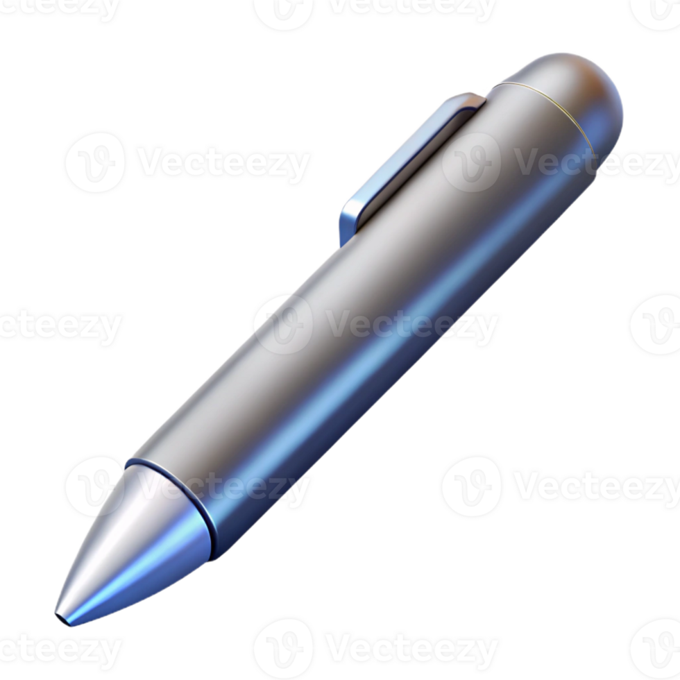 splendid classic Hyper-specific, professional render of a sleek, silver stylus pen for a tablet with Transparent Background elite png