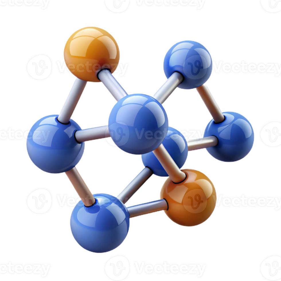 wonderful quintessential An abstract representation of a chemical molecule with Transparent Background png