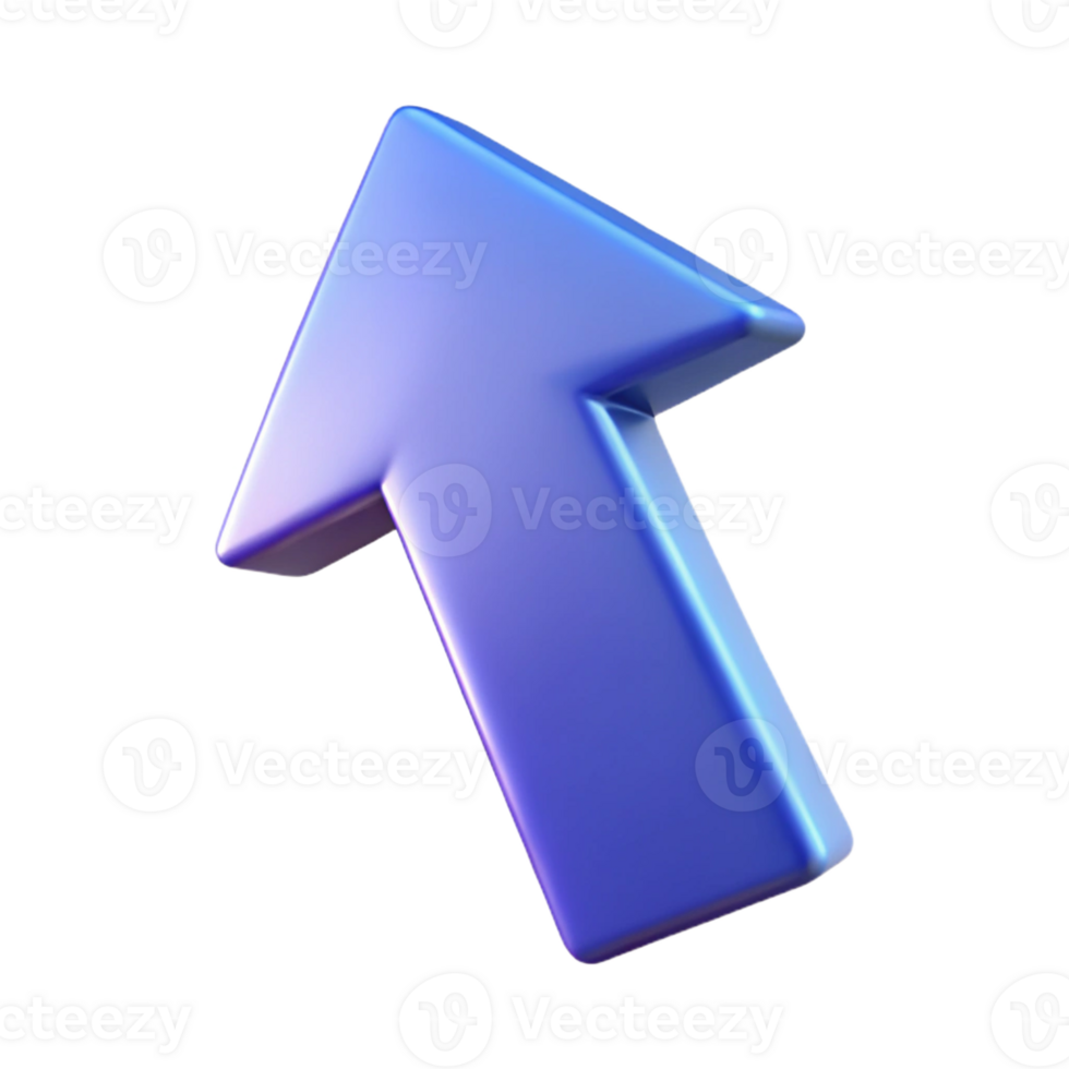 picturesque retro A stylized, abstract arrow pointing upwards with Transparent Background 4K png