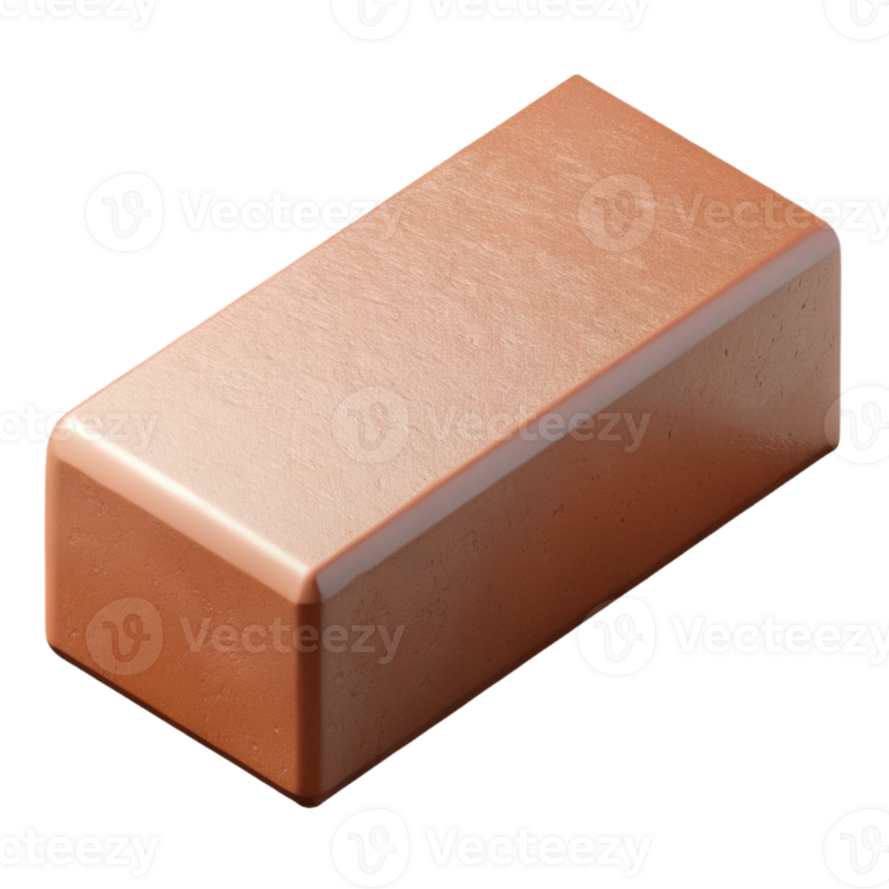 inspired surreal Photorealistic, hyper-specific isolated cutout of a single, concrete brick with Transparent Background 8K png