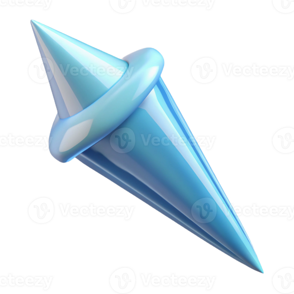 playful stunning Concept art style hyper-specific image of a single icicle, pointed and transparent, with Transparent Background studio quality png