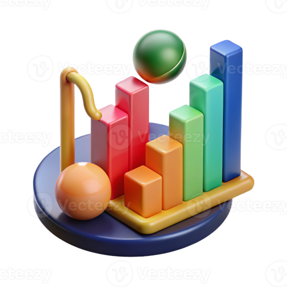 romantic magnificent An abstract representation of a financial chart with Transparent Background detailed png