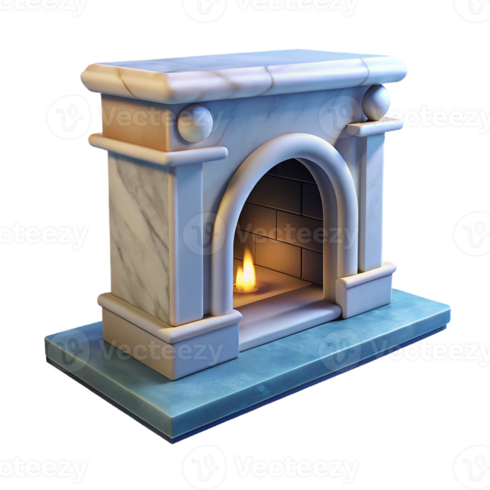 mysterious majestic Ultra-detailed professional render of a single, marble fireplace mantelpiece with Transparent Background high resolution png