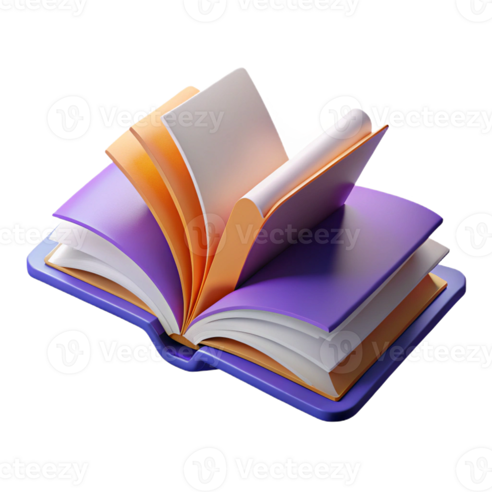 picturesque timeless An open book, pages turning, dynamic abstract with Transparent Background png