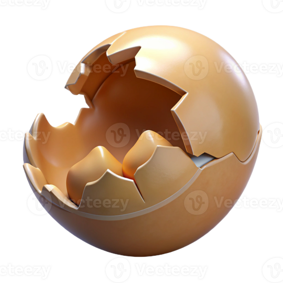 picturesque geometric A cracked eggshell, symbolic, surreal art with Transparent Background gallery standard png